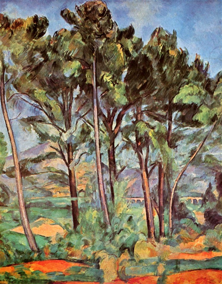 Montagne Sainte-Victoire et viaduc du côté de Valcros, by Paul Cézanne, Yorck