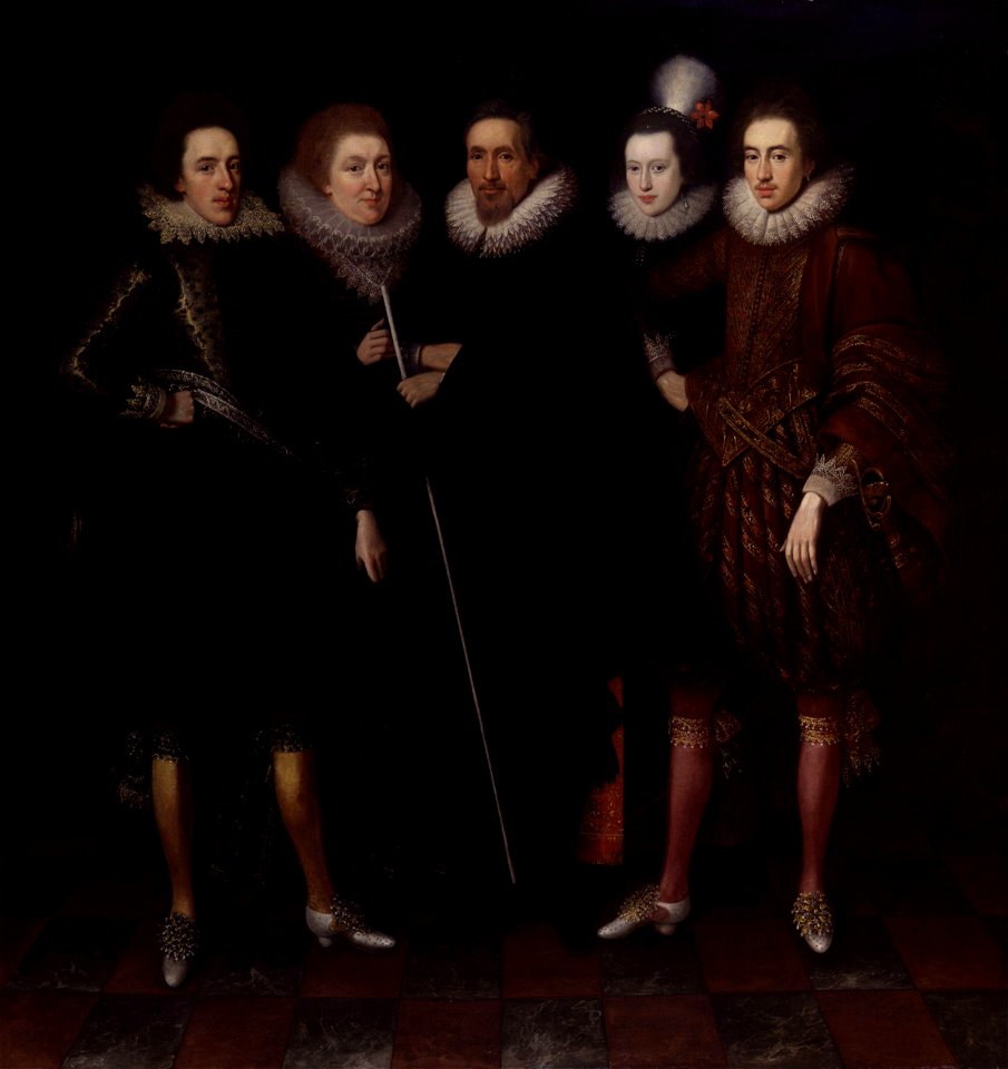 The 1st Earl of Monmouth and his family by Paul Van Somer