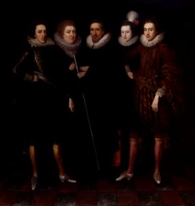 The 1st Earl of Monmouth and his family by Paul Van Somer