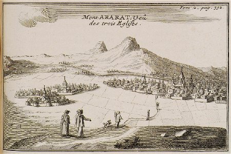 Mont Ararat veû des trois Eglises - Tournefort Joseph Pitton De - 1717