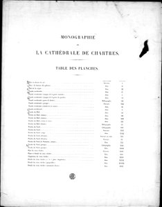 Monographie de la cathédrale de Chartres - Atlas Inhaltsverzeichnis 1