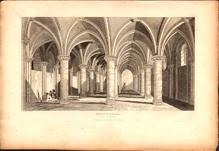 Mont Saint-Michel Knight's Hall JS Cotman, 1821
