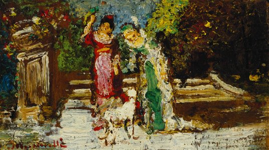 Monticelli - Deux femmes et chien, lot.190