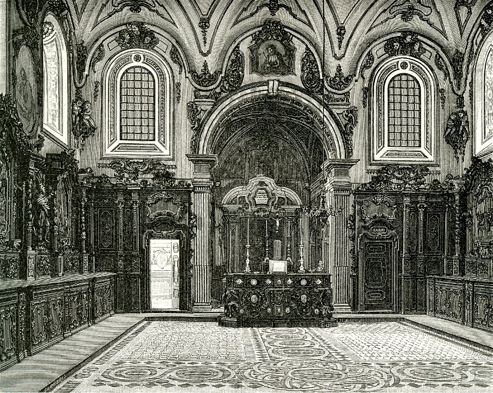 Montecassino chiesa cattedrale. Interno della sagrestia