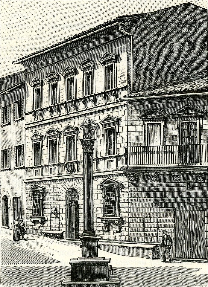 Montepulciano Palazzo Avignonesi e Colonna del Marzocco