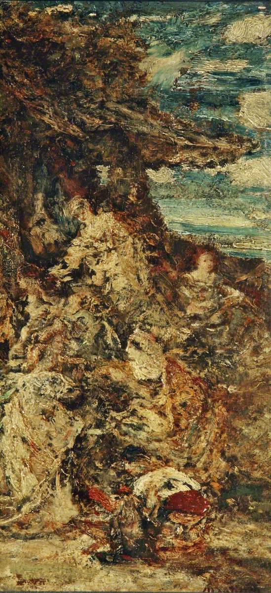 Monticelli - After the Cock Fight, c.1880, WAG 1127