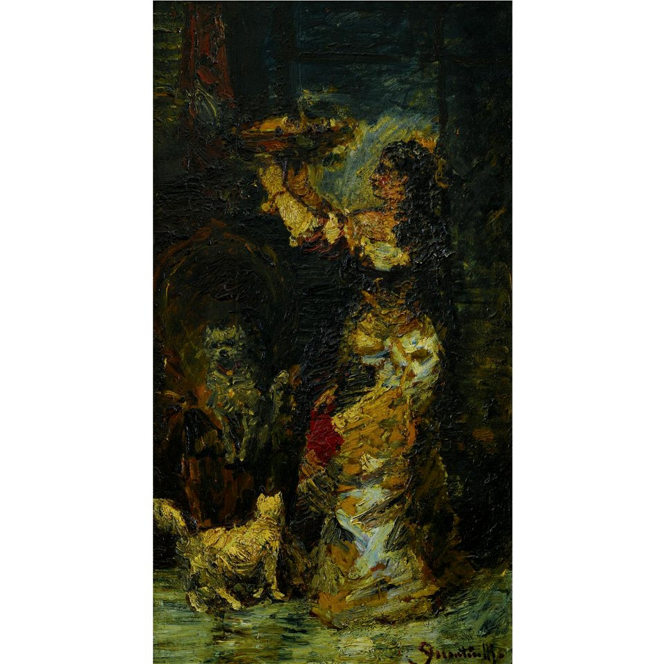 Monticelli - Woman in an interior, lot.147