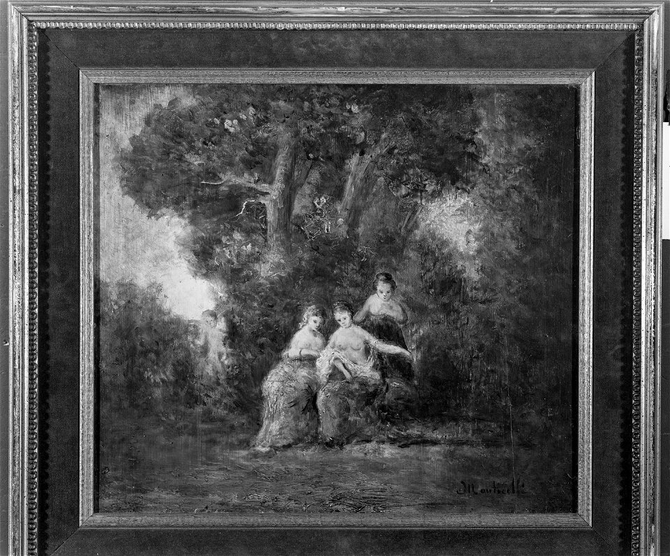 Monticelli - Drei badende Frauen im Park, obj20797814