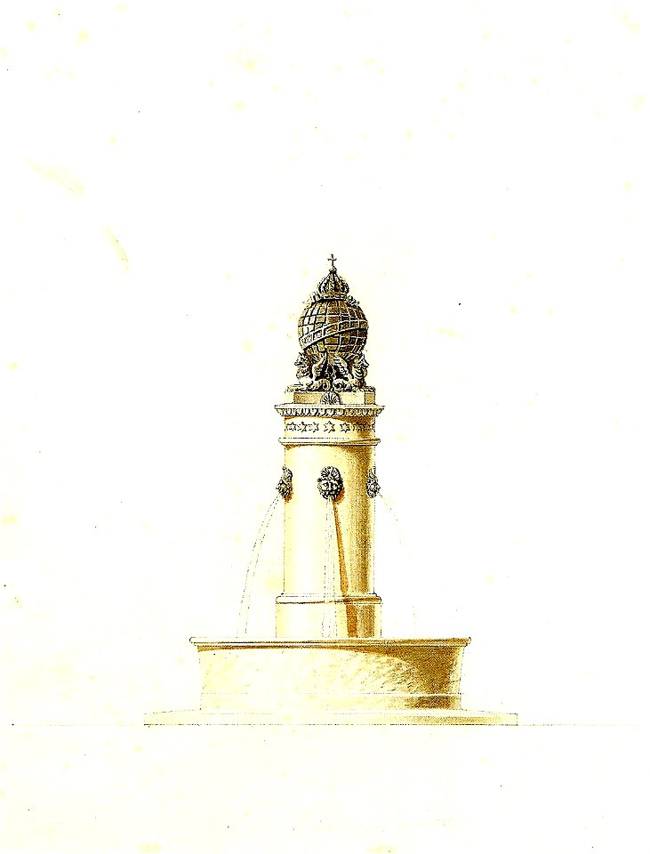 Grandjean de Montigny - Projeto de chafariz para a rua São Clemente, Rio de Janeiro