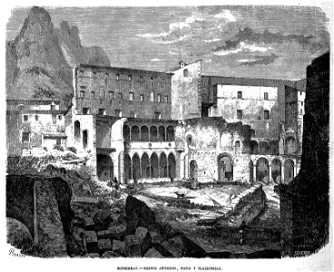 Montserrat, restos antiguos, patio y claustrillo, en El Museo Universal