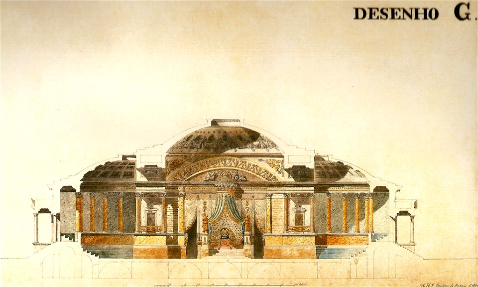 Grandjean de Montigny - Paço do Senado, sala de sessões ordinárias e solenes, Rio de Janeiro