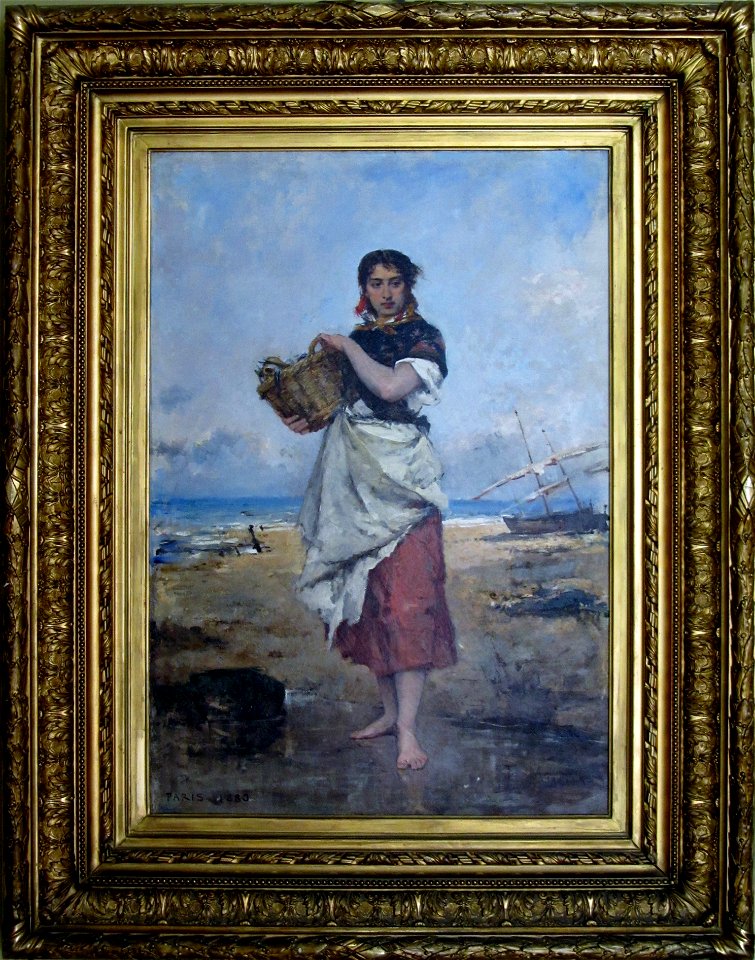 Miralles y Gallup, Francisco - La pescadora -1880 ost MMBAV fRF01