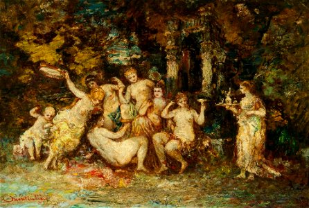 Monticelli - Bacchantes, 1886, 0000002183
