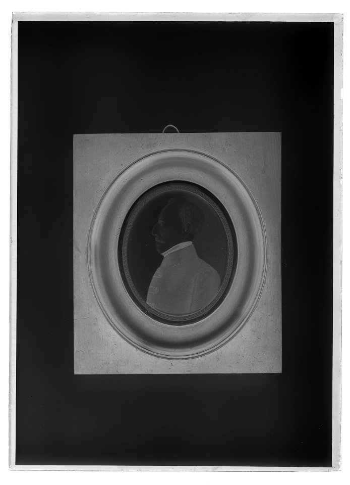 Miniatyrporträtt överste Gustafsson (Gustav IV Adolf) - Livrustkammaren - 563-negative
