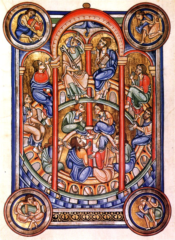 MiracleOfPentecostBertholdMissalPierpontMorganLibraryM710Fol64f