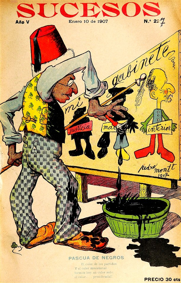 Caricatura de Pedro Montt - 1907
