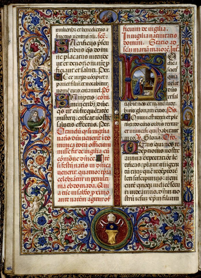 Missel de Thomas James - BM Lyon Ms5123 f016v (nativité)