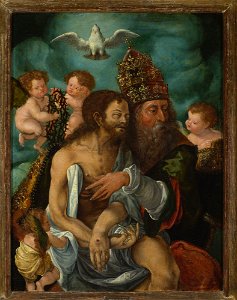 Mistrz Adoracji z Lille (fl. ca 1510–1535) - Holy Trinity (Throne of Grace) - M.Ob.2497 - National Museum in Warsaw