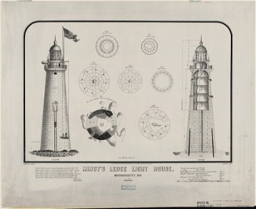 Minot's Ledge Light House. Massachusetts Bay, near Cohasset - drawn by A. Frink ; E. Burrill, lith. LCCN2005687022