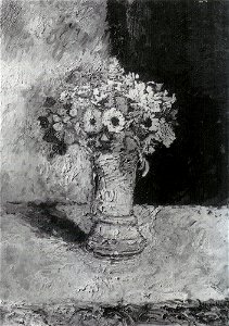 Monticelli - Vase of Flowers, c. 1874, Musée des Beaux-Arts, Lyon. Free illustration for personal and commercial use.