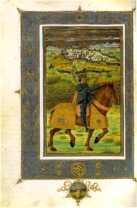 Miniatore fiorentino del 1472, federico da montefeltro durante l'assedio di volterra, biblioteca apostolica vaticana, poggio bracciolini, historia florentina, ms. urb lat 491 f. IV v