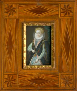 Miniaturista W.R. z roku 1590 - Portrait of a Noblewoman in a Period Dress - O 5718 - Slovak National Gallery