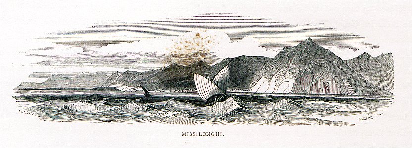 Missilonghi - Allan John H - 1843. Free illustration for personal and commercial use.