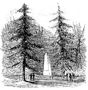 MONUMENT AT THE BOUNDARY. Free illustration for personal and commercial use.