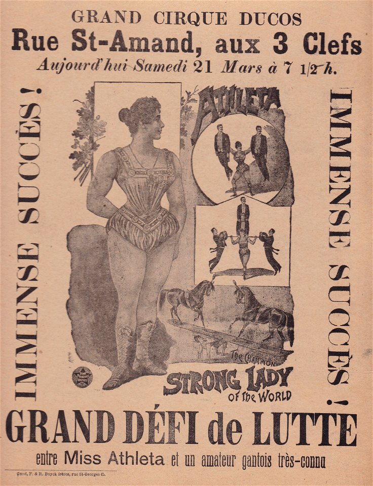 Miss Athléta Grand Cirque Ducos Gent 21 maart 1896