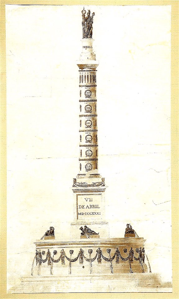 Grandjean de Montigny - Projeto de um monumento a erigir no Campo da Honra em memória do dia 7 de abril de 1831