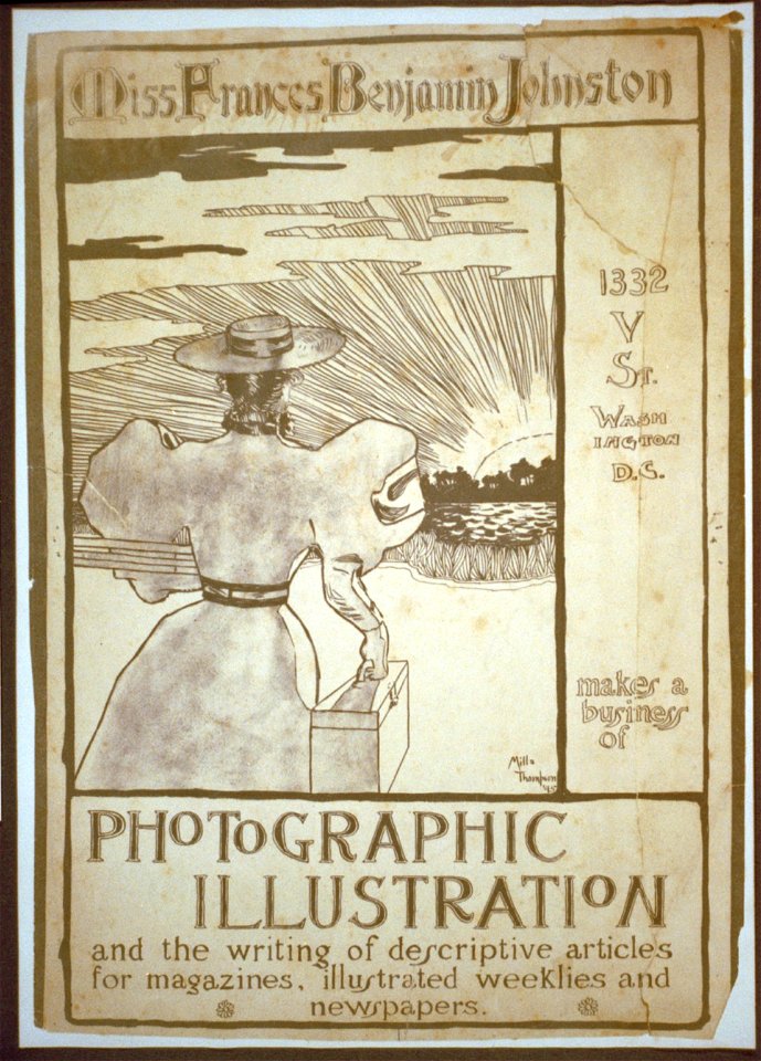 Miss Frances Benjamin Johnston, 1332 V St., Washington, D.C., makes a business of photographic illustration and the writing of descriptive articles ... - Mills Thompson '95. LCCN2004675057