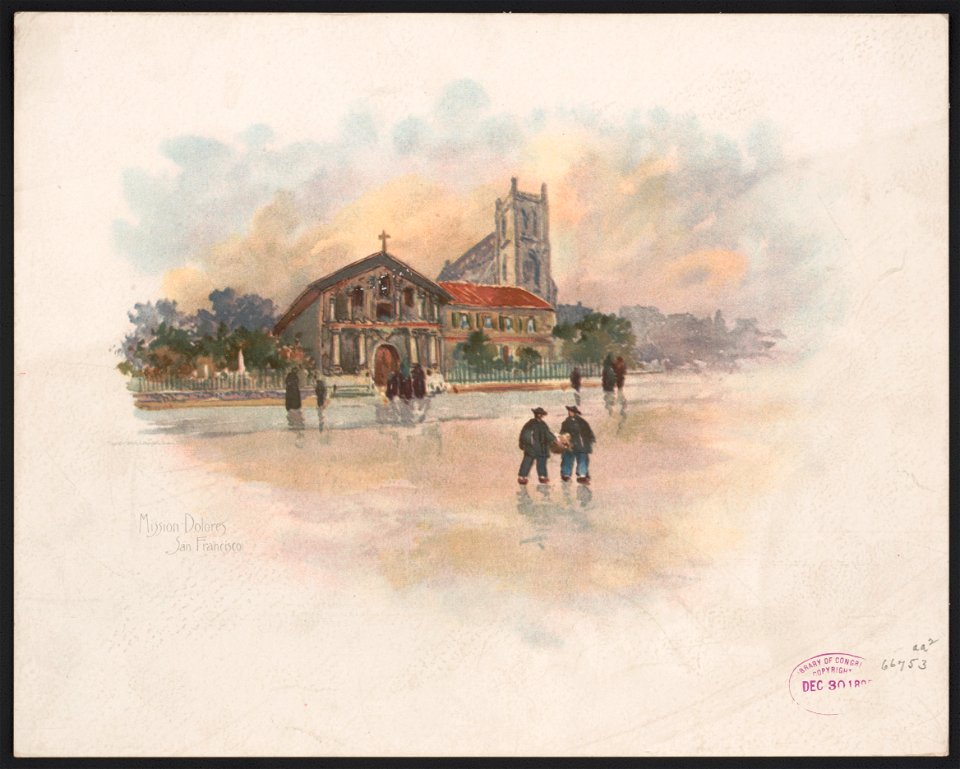 Mission Dolores, San Francisco - by Louis K. Harlow. LCCN2016652388