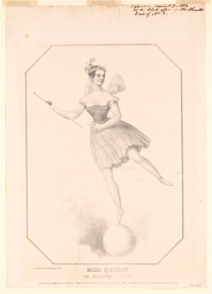 Miss Nelson as the Mountain Sylph - drawn from a scetch (sic.) by Stewart Watson LCCN97504139