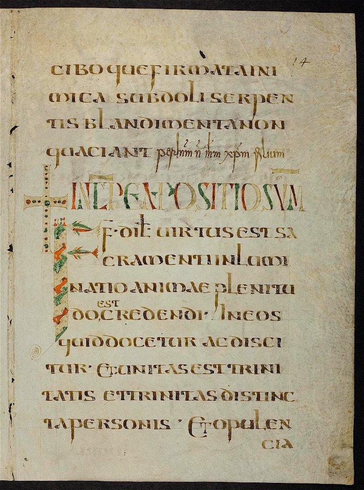 Missale Gallicanum vetus - BAV Pal.lat.493 f14r (baptism)