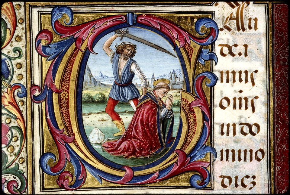 Missel de Thomas James - BM Lyon Ms5123 f25v (Thomas Becket)