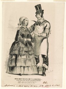 Miss Mary Taylor & Mr. F.S. Chanfrau - in the new piece called A glance at New York - J.L.M. delt. ; J. Baillie Lith. LCCN2013646730