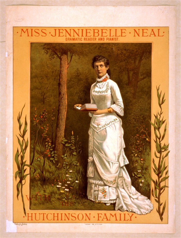 Miss Jenniebelle Neal, dramatic reader and pianist with the Hutchinson Family LCCN2014635841
