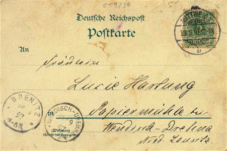 Mittweida, Sachsen - Am Zschoppauufer; Lochmühle; Ringethal (back) (Zeno Ansichtskarten)