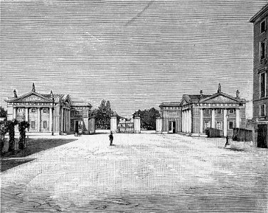 Modena – Barriera Vittorio Emanuele (xilografia)