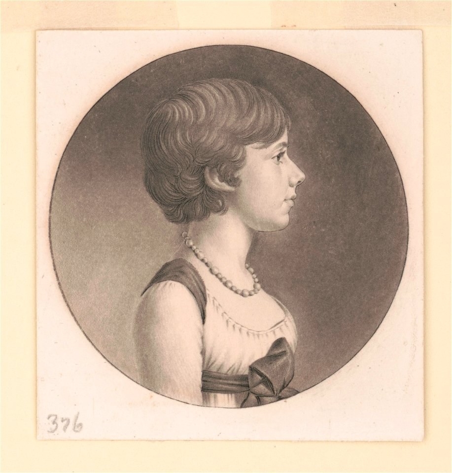Mlle. Louisa Duponceau, head-and-shoulders portrait, right profile LCCN2007677876, Charles Balthazar Julien Févret de Saint-Mémin, between 1798 and 1803