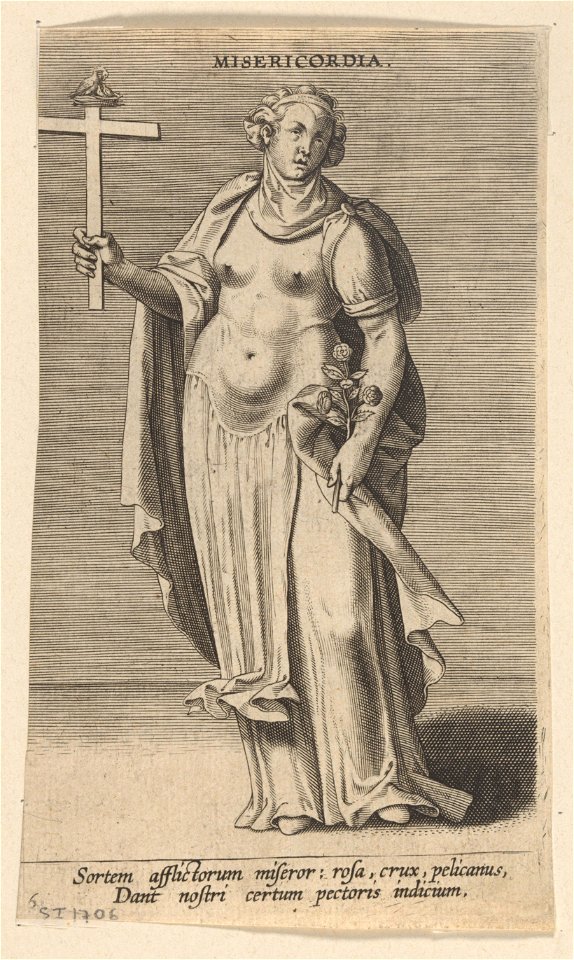 Misericordia print by Philip Galle, S.I 1706, Prints Department, Royal Library of Belgium