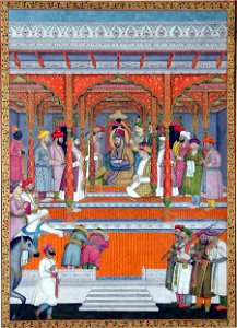 Mirza Md Mu'azzam Shah Khurram Bakht Bahadur receiving Sa'adat 'Ali, Nawab of Aw (6124537883)