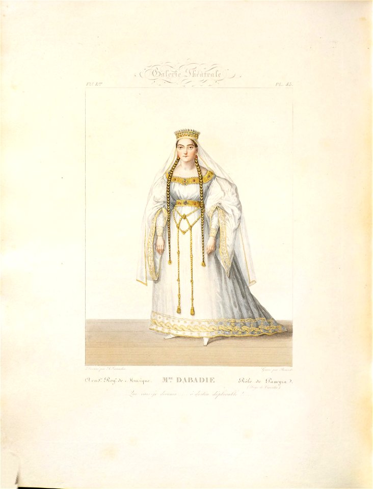 Mme Dabadie as Pamyra – Galerie Théâtrale vol. 3 (1834) view 372– Österreichische Nationalbibliothek