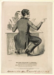 Miss Mary Taylor & Mr. F.S. Chanfrau - in the new piece called A glance at New York - J. Baillie Lith. LCCN2013646729