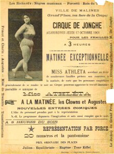 Miss Athléta Cirque De Jonghe in Mechelen 17 okt 1901