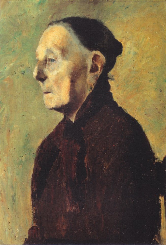 Modersohn-Becker - Brustbild einer alten Frau im Profil