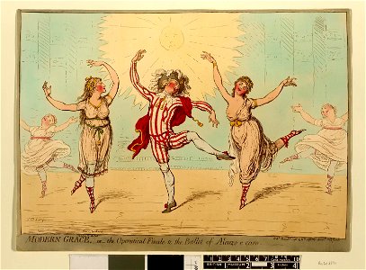 Modern grace, -or- the operatical finale to the ballet of Alonzo e Caro (BM 1868,0808.6527 1). Free illustration for personal and commercial use.
