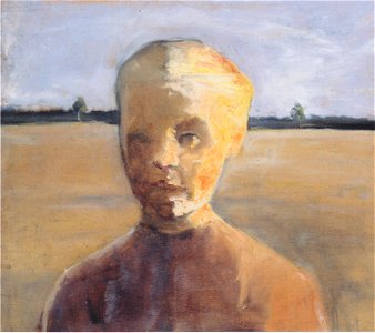 Modersohn-Becker - Brustbild eines Mädchens in der Sonne vor weiter Landschaft - 1897