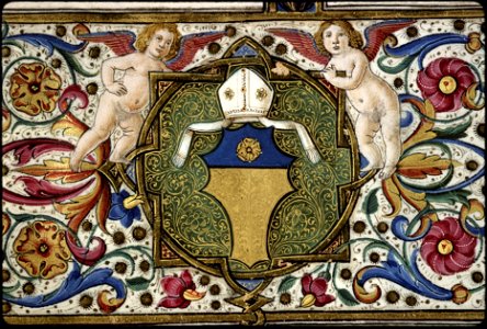 Missel de Thomas James - BM Lyon Ms5123 f17v (détail armes)