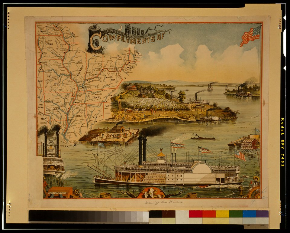 Mississippi river steamboat - executed by the Heliotype Printing Co., Boston, Mass. U.S.A. LCCN2002722629
